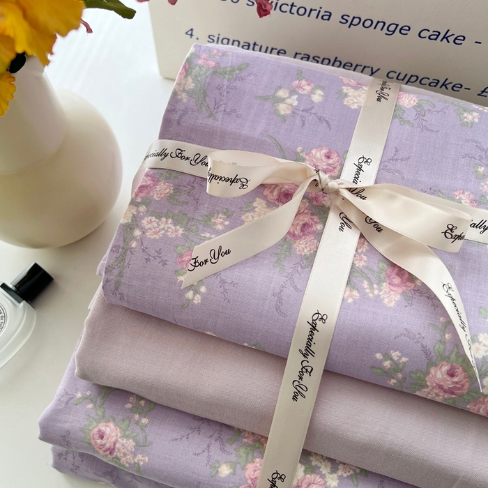 91家纺网 家纺一手货源 找家纺 优品阁 2025新款人字纹全棉双层纱四件套 梦露【升级款-提花人字纹床单】