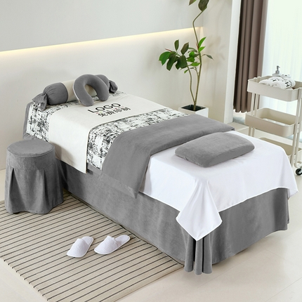 琪宝阁  2025新款天使之爱床罩四件套多件套 灰色