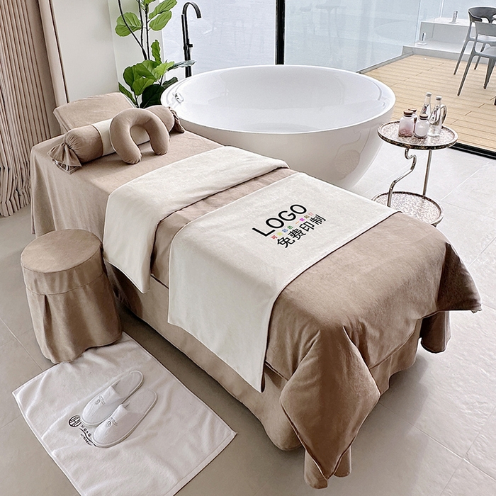 91家纺网 家纺一手货源 找家纺 琪宝阁2025新款唯一系列床罩四件套 卡其