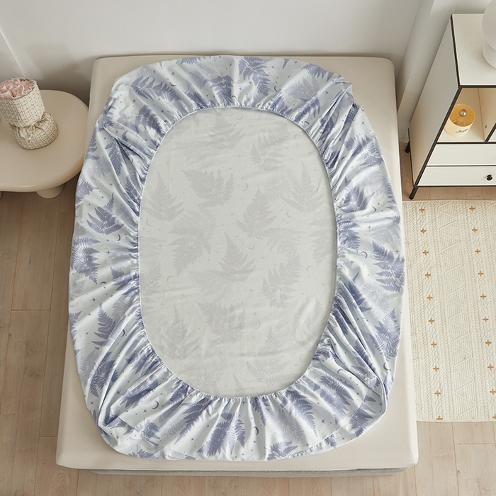 91家纺网 家纺一手货源 找家纺 怡家居 2025新款全棉老粗布床单床笠三件套 初雪