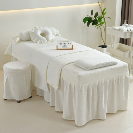 琪宝阁  2025新款梦想泡泡床罩四件套多件套 米白