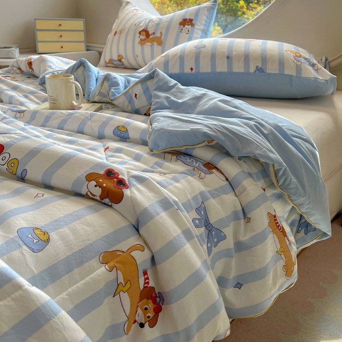 91家纺网 家纺一手货源 找家纺 初念 2025新款云朵棉系列夏被（提供买家秀） 面包腊肠