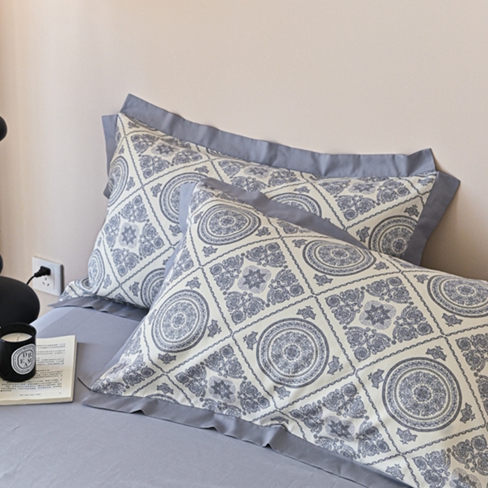 91家纺网 家纺一手货源 找家纺 金喜 2025新款天丝棉大豆印花夏凉被夏被四件套 莱雅