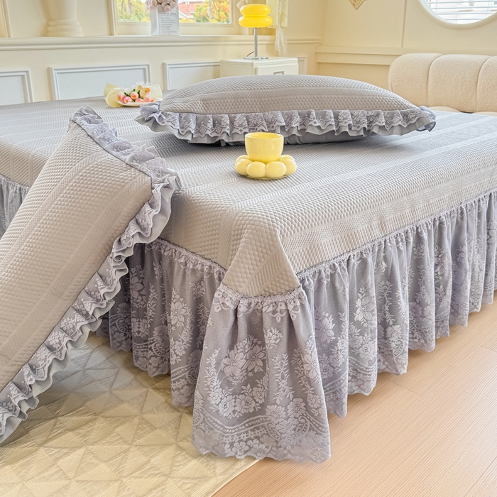 91家纺网 家纺一手货源 找家纺 （总）慧菲  2025新款PE高分子凉感席床裙凉席三件套 【6-7斤】