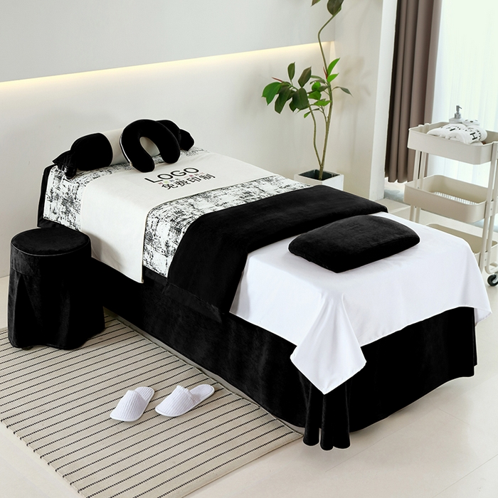 91家纺网 家纺一手货源 找家纺 琪宝阁  2025新款天使之爱床罩四件套多件套 黑色