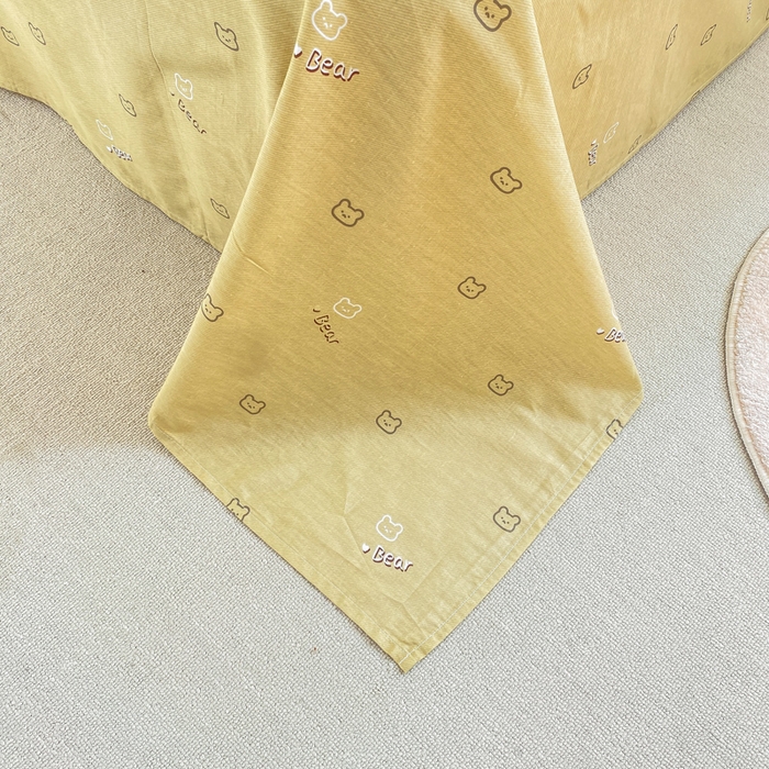 91家纺网 家纺一手货源 找家纺 黑马家居 2025新款全棉喷气13070印花四件套 小熊比尔