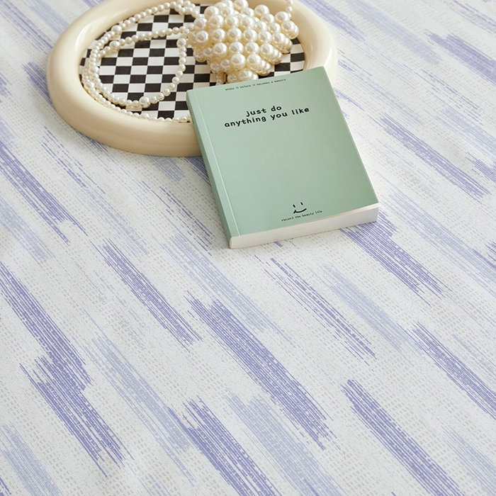 91家纺网 家纺一手货源 找家纺 怡家居 2025新款全棉老粗布床单床笠三件套 时空-蓝