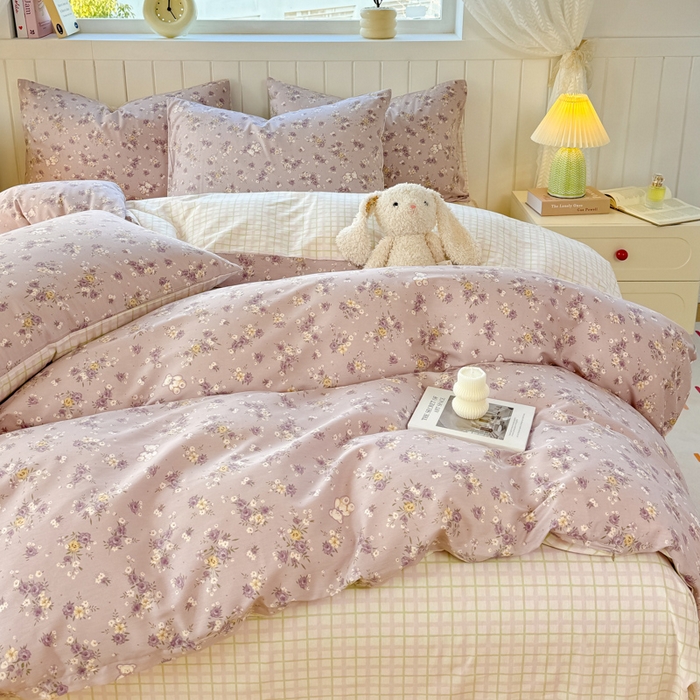 91家纺网 家纺一手货源 找家纺 黑马家居 2025新款全棉喷气13070印花单被套 花园小熊