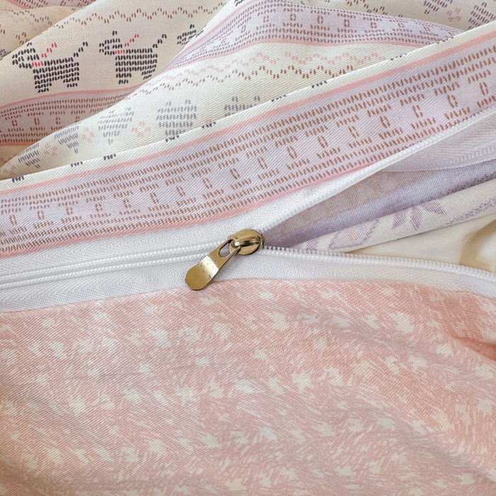 91家纺网 家纺一手货源 找家纺 黑马家居 2025新款全棉喷气13070印花单被套 波西米亚