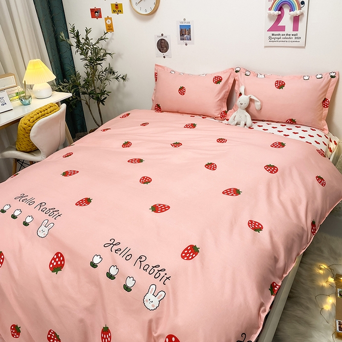 91家纺网 家纺一手货源 找家纺 卡斯诺 2023新款芦荟棉四件套花型2