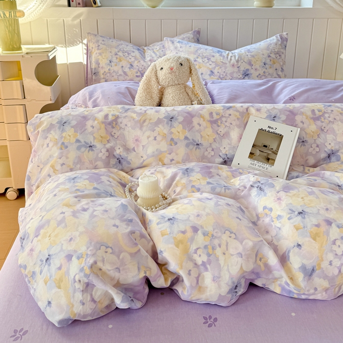 91家纺网 家纺一手货源 找家纺 黑马家居 2025新款全棉喷气13070印花单被套 清晨