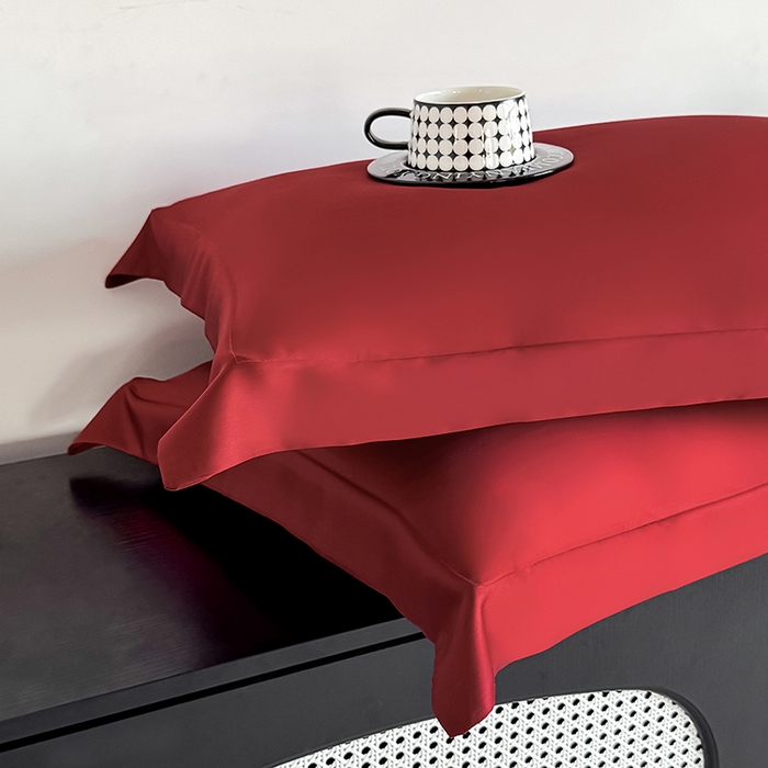 91家纺网 家纺一手货源 找家纺 金喜 2025新款LF级60支莱赛尔天丝枕套宽边枕套 拉菲