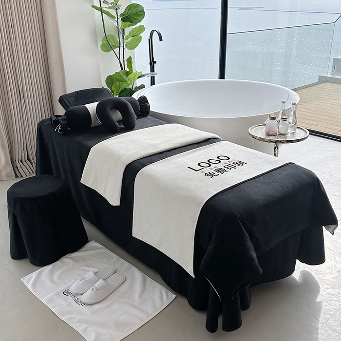 91家纺网 家纺一手货源 找家纺 琪宝阁2025新款唯一系列床罩四件套 黑色