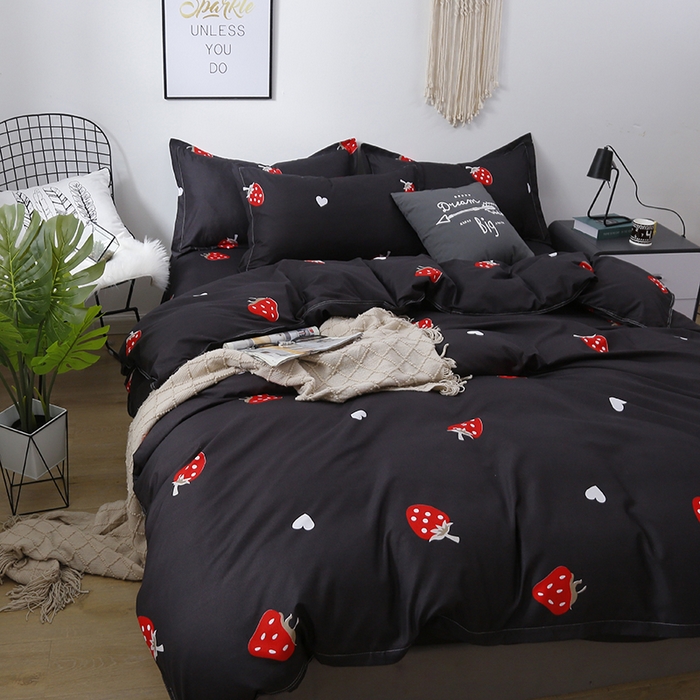 91家纺网 家纺一手货源 找家纺 卡斯诺 2023新款芦荟棉四件套花型2