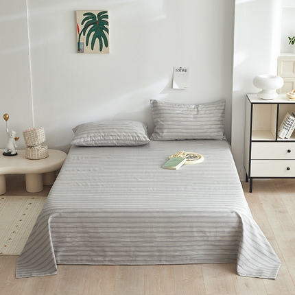 91家纺网 家纺一手货源 找家纺 （总）怡家居 2025新款全棉老粗布床单床笠三件套