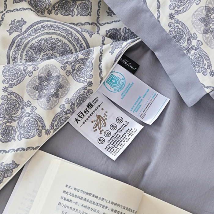 91家纺网 家纺一手货源 找家纺 金喜 2025新款天丝棉大豆印花夏凉被夏被四件套 莱雅