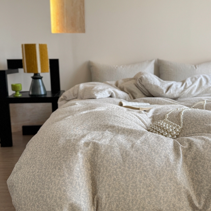 91家纺网 家纺一手货源 找家纺 2025新款全棉有氧双层纱系列套件 清辞