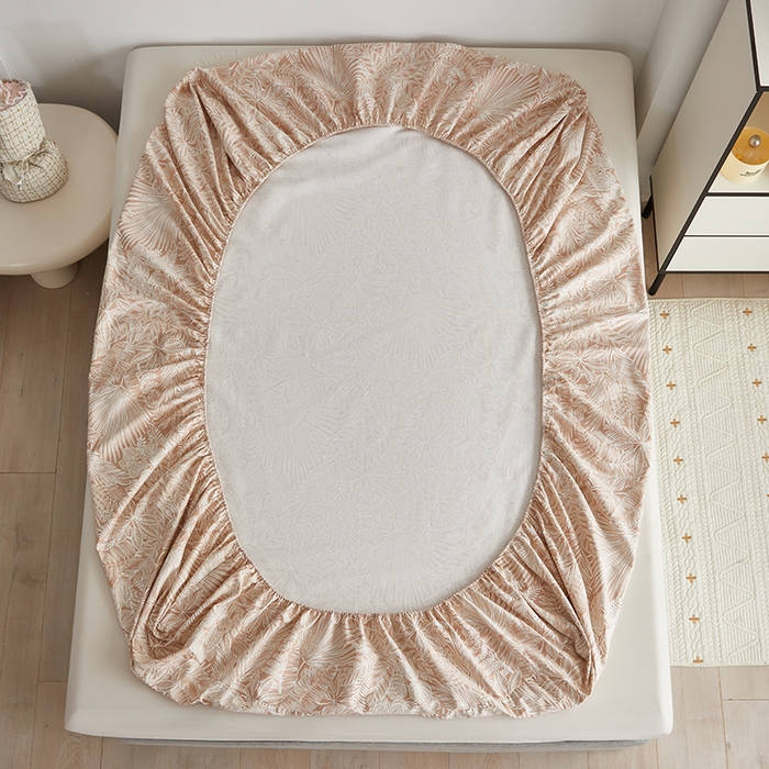 91家纺网 家纺一手货源 找家纺 怡家居 2025新款全棉老粗布床单床笠三件套 染心-咖