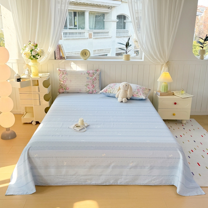 91家纺网 家纺一手货源 找家纺 黑马家居 2025新款全棉喷气13070印花四件套 半岛花园