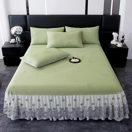 91家纺网 家纺一手货源 找家纺 （总）席皇后 2025新款A类凉感豆豆凉席系列床裙款