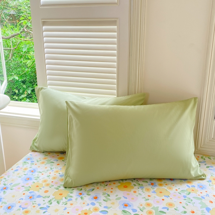 91家纺网 家纺一手货源 找家纺 黑马家居 2025新款全棉喷气13070印花单被套 田苑小风 绿