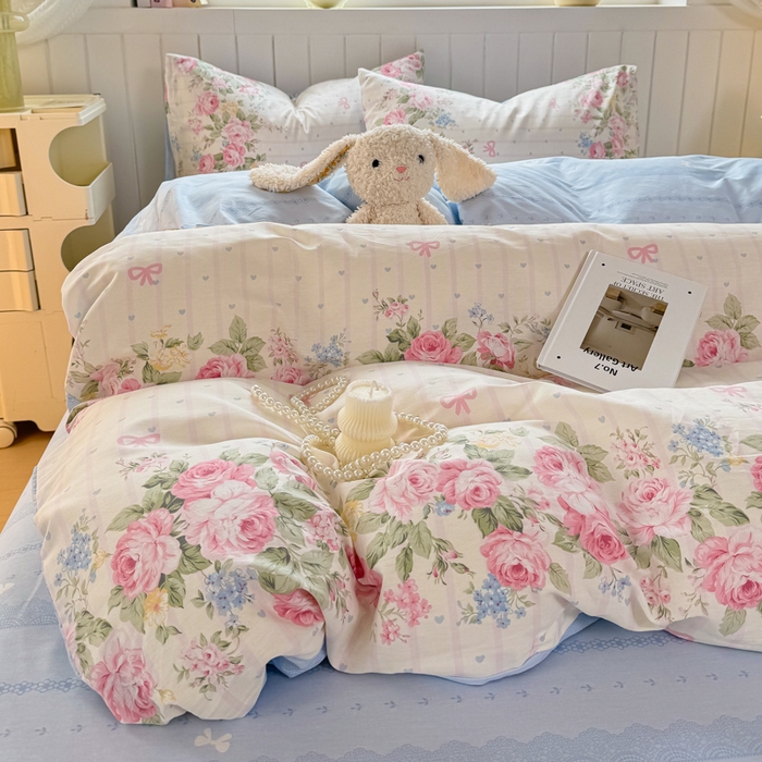 91家纺网 家纺一手货源 找家纺 黑马家居 2025新款全棉喷气13070印花四件套 半岛花园