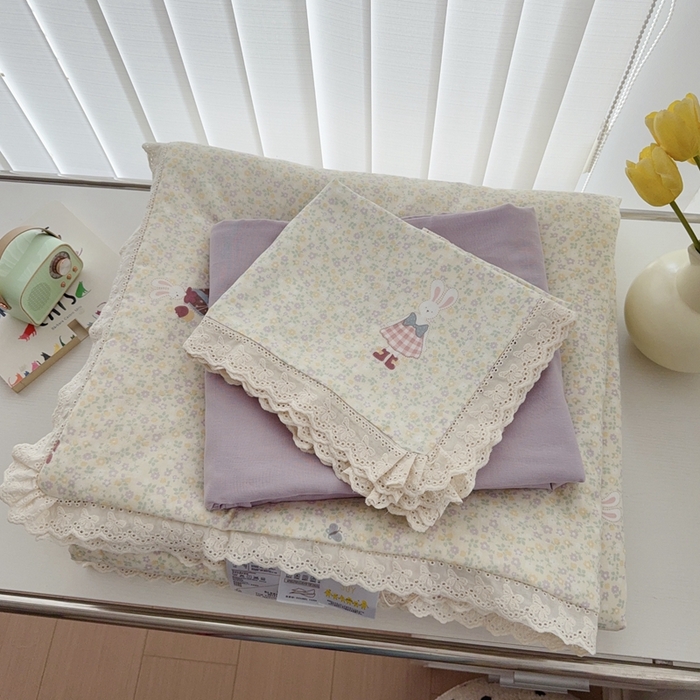 91家纺网 家纺一手货源 找家纺 （总）于果2025新款双层纱花边款夏被