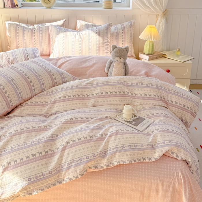 91家纺网 家纺一手货源 找家纺 黑马家居 2025新款全棉喷气13070印花单被套 波西米亚