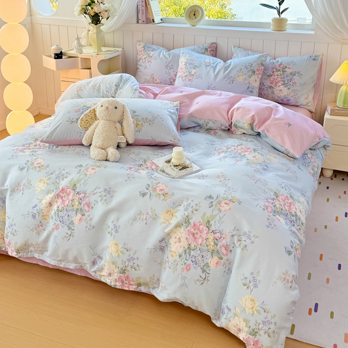 91家纺网 家纺一手货源 找家纺 黑马家居 2025新款全棉喷气13070印花四件套 秘境