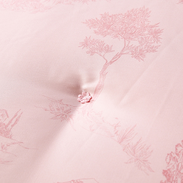 91家纺网 家纺一手货源 找家纺 鑫田家纺 2025新款天丝蚕丝被100%柞蚕丝夏被莱赛尔天丝数码印花 情节-浅豆沙