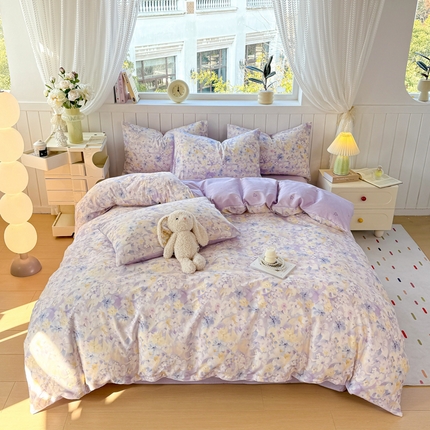 黑马家居 2025新款全棉喷气13070印花单被套 清晨