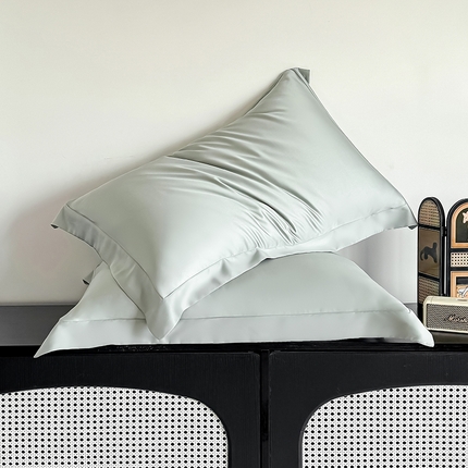 91家纺网 家纺一手货源 找家纺 （总）金喜 2025新款LF级60支莱赛尔天丝枕套宽边枕套