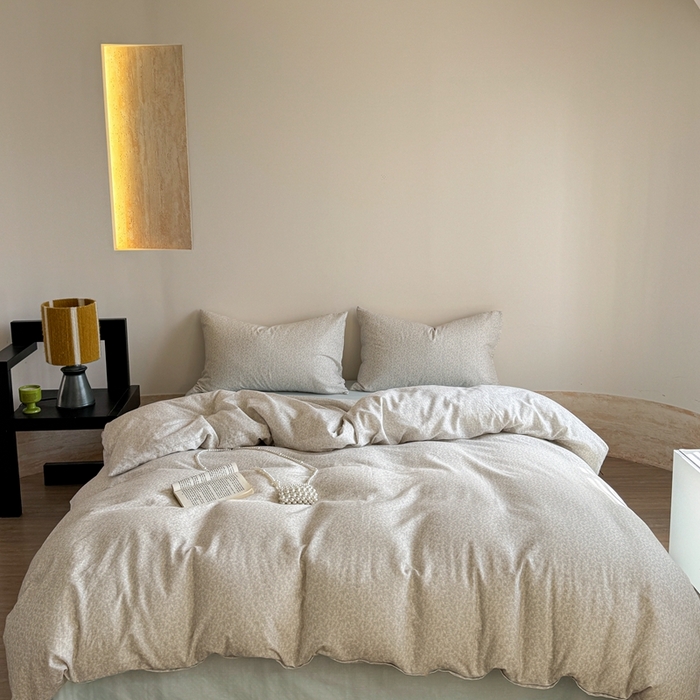 91家纺网 家纺一手货源 找家纺 2025新款全棉有氧双层纱系列套件 清辞