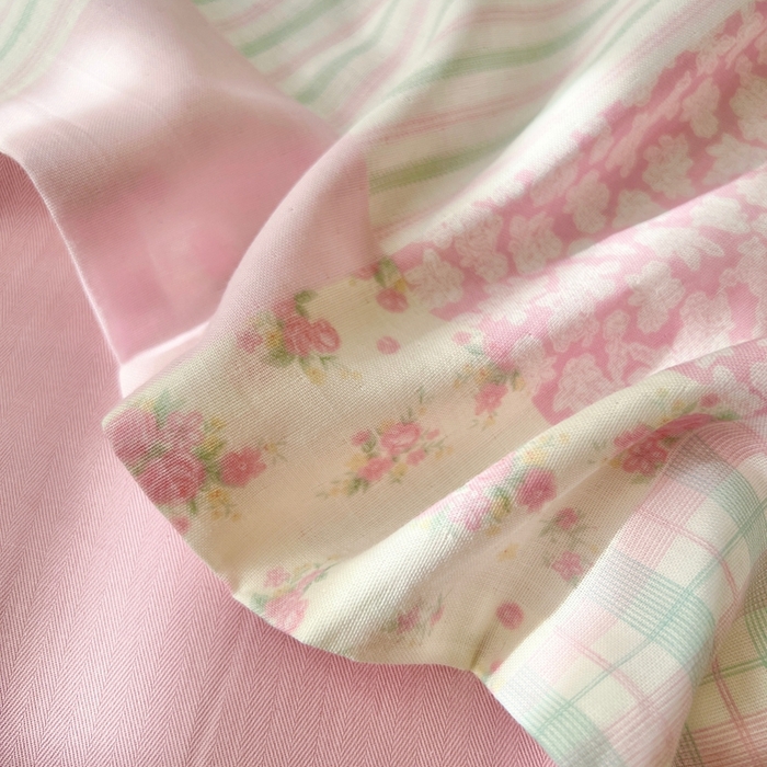 91家纺网 家纺一手货源 找家纺 优品阁 2025新款人字纹全棉双层纱四件套 百福【升级款-提花人字纹床单】