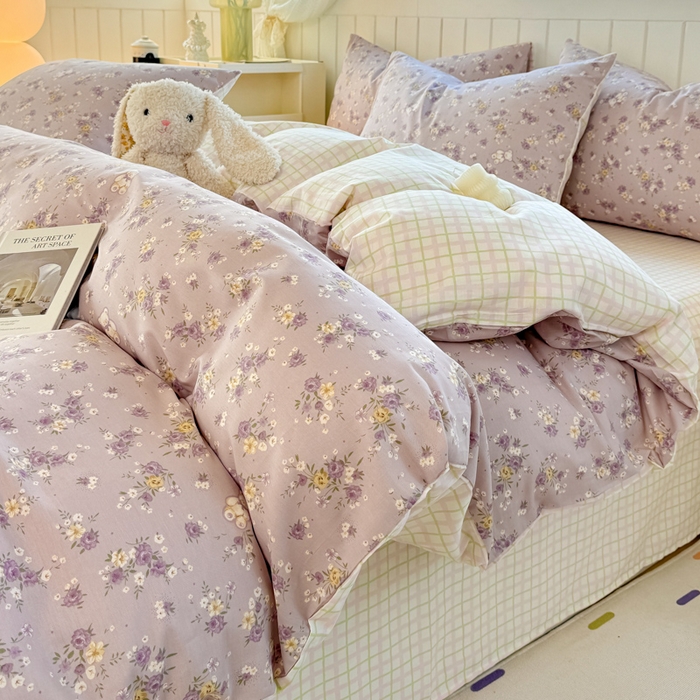 91家纺网 家纺一手货源 找家纺 黑马家居 2025新款全棉喷气13070印花单被套 花园小熊