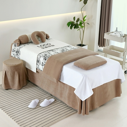 琪宝阁  2025新款天使之爱床罩四件套多件套 卡其