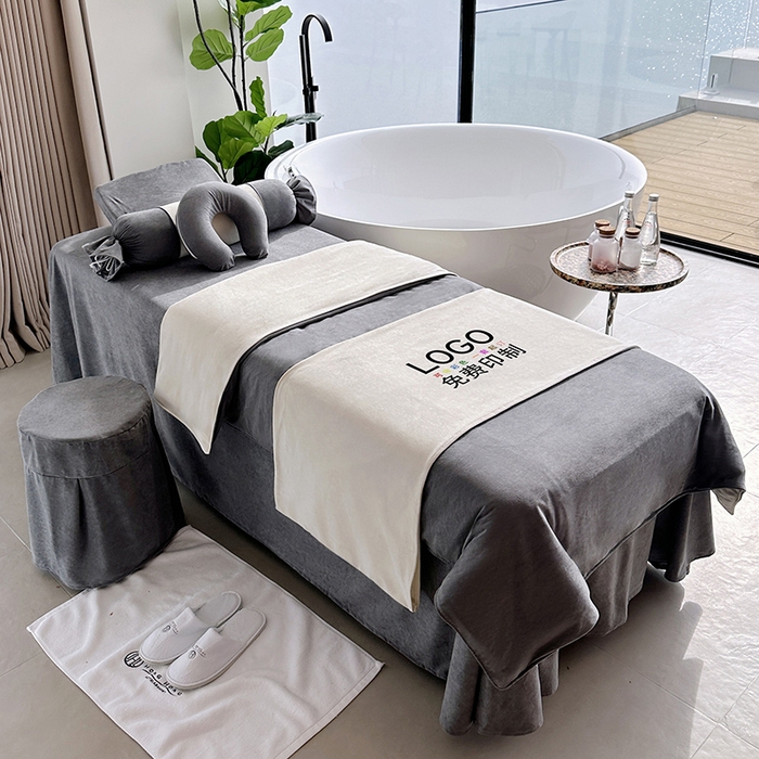 91家纺网 家纺一手货源 找家纺 琪宝阁2025新款唯一系列床罩四件套 灰色