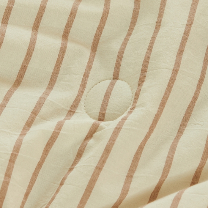 91家纺网 家纺一手货源 找家纺 徕米家居  2025新款色织全棉纯棉绣花夏被夏凉被空调被四件套 条纹卡皮巴拉