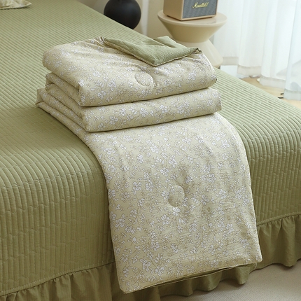 91家纺网 家纺一手货源 找家纺 （总）人人爱家纺 2025新款皱皱纱床盖夏被四件套