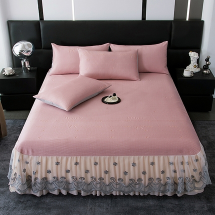 91家纺网 家纺一手货源 找家纺 （总）席皇后 2025新款A类凉感豆豆凉席系列床裙款