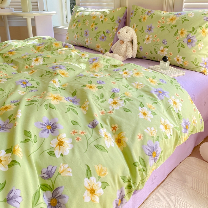 91家纺网 家纺一手货源 找家纺 黑马家居 2025新款全棉喷气13070印花单被套 绿野仙踪