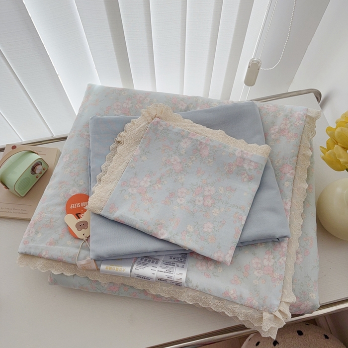 91家纺网 家纺一手货源 找家纺 于果2025新款双层纱花边款夏被 莉莉周
