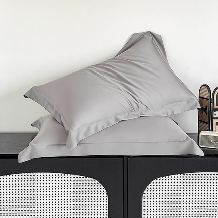 金喜 2025新款LF级60支莱赛尔天丝枕套宽边枕套 都市灰