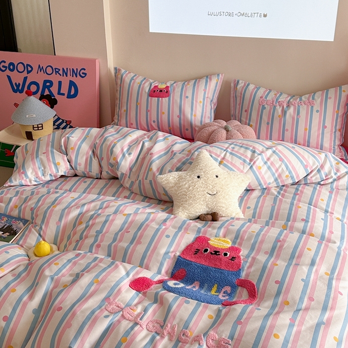 91家纺网 家纺一手货源 找家纺 （总）时年家纺 2025新款全棉印花卡通毛巾绣系列套件 充值会员优惠5元