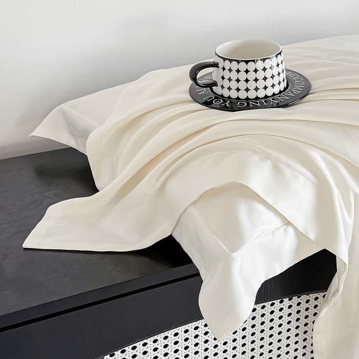 91家纺网 家纺一手货源 找家纺 金喜 2025新款LF级60支莱赛尔天丝枕套宽边枕套 奶昔