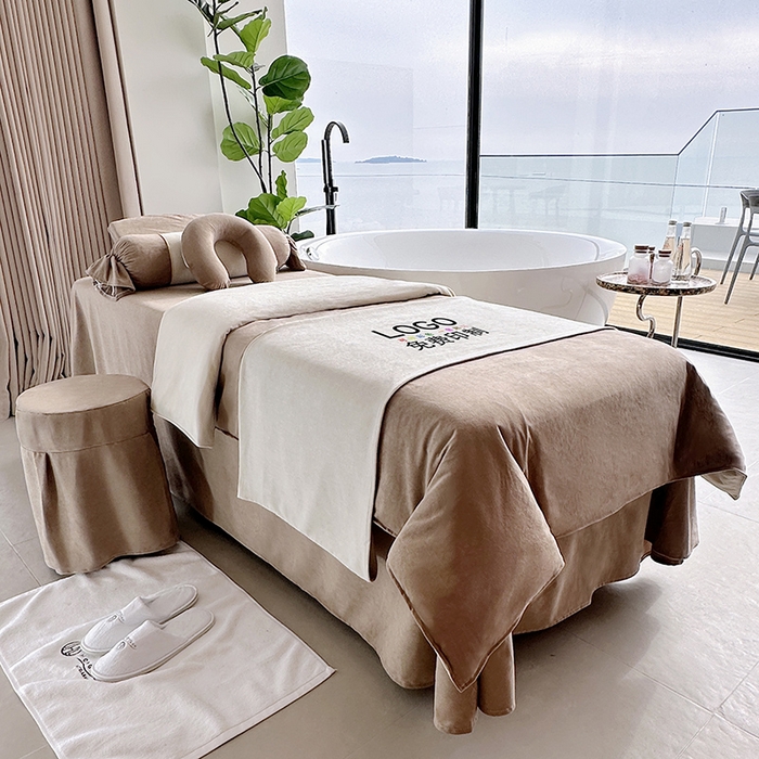 91家纺网 家纺一手货源 找家纺 琪宝阁2025新款唯一系列床罩四件套 卡其