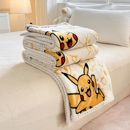 徕米家居  2025新款羊羔绒毯子毛毯 精灵皮卡丘