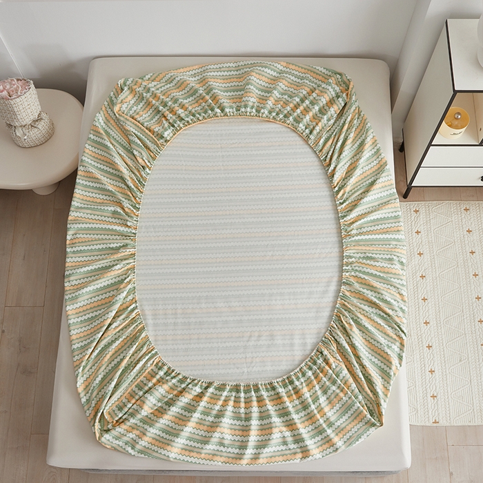 91家纺网 家纺一手货源 找家纺 怡家居 2025新款全棉老粗布床单床笠三件套 微风