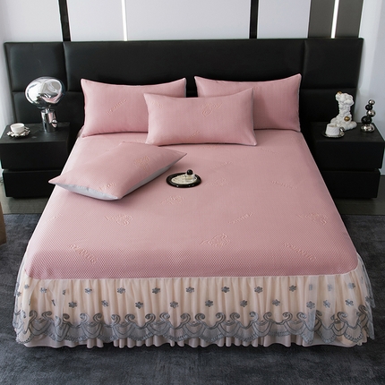 91家纺网 家纺一手货源 找家纺 （总）席皇后 2025新款A类凉感豆豆凉席系列床裙款