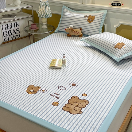 2025年新款PE提花卡通毛巾绣凉席系列场景一 幸运狗